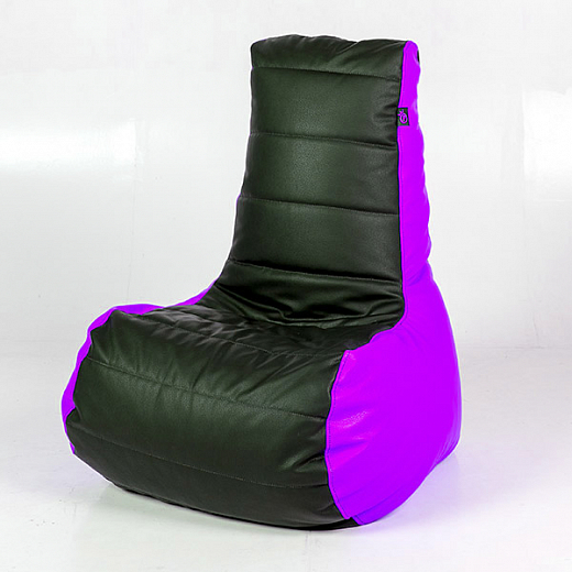 Кресло "Palermo" экокожа - фиолетовый/черный