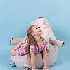 Детское кресло игрушка - мишка белый,#11
