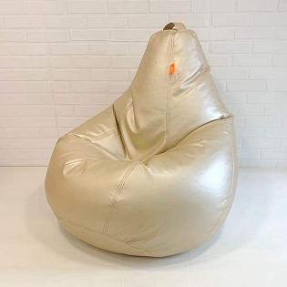 Кресло груша "Bormio" экокожа - gold