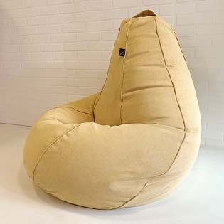 Кресло груша "Bormio" велюр luxe - светло-золотистый
