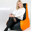 Кресло "Palermo" экокожа - оранжевый/черный,#2