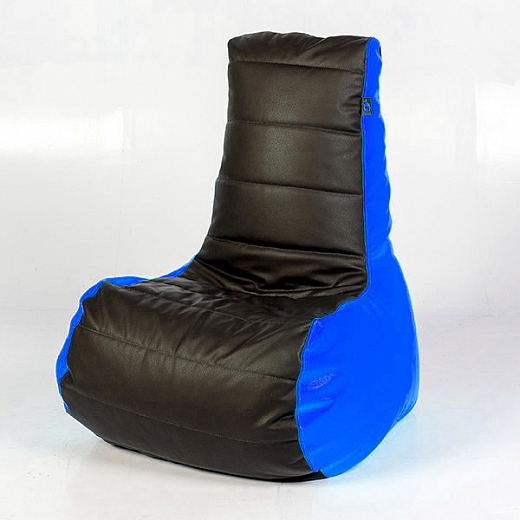 Кресло "Palermo" экокожа - синий/черный